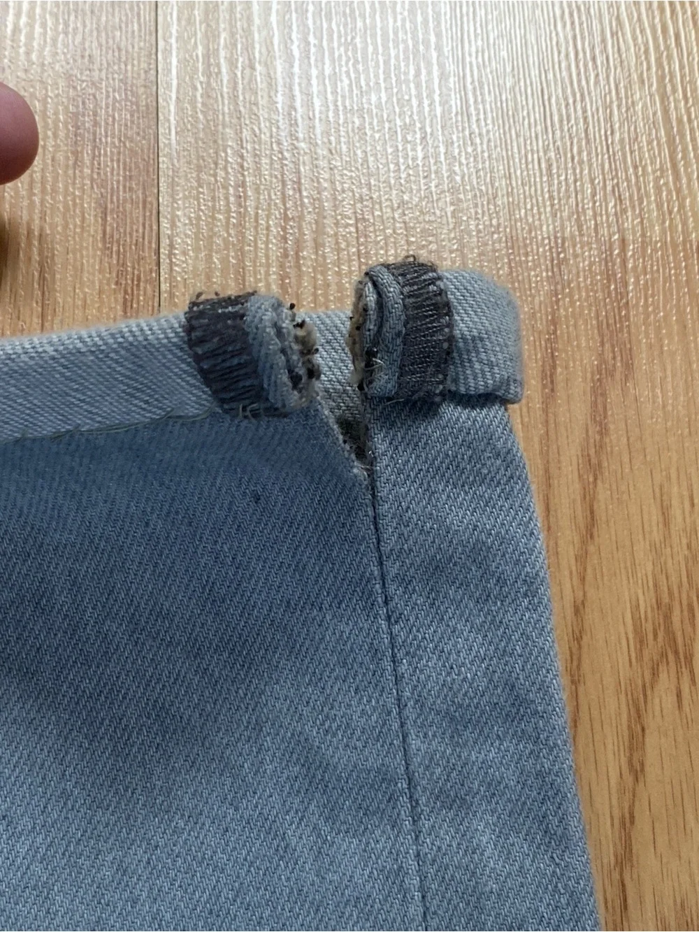 Custom Levi's Jeans Pair - Light Gray & Dark Blue size 42 32